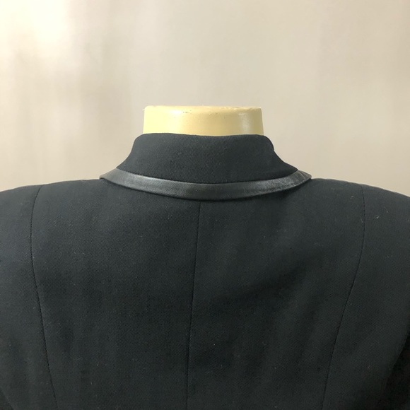 🌺🌺🌺Alberto Makali Black wool & leather Jacket size 6 - Picture 6 of 8